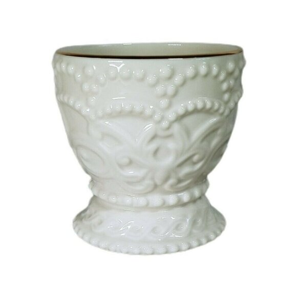 Lenox Beaded Candle Holders Gold Trim Set Of 3 Decorative Accents - Picture 5 of 9